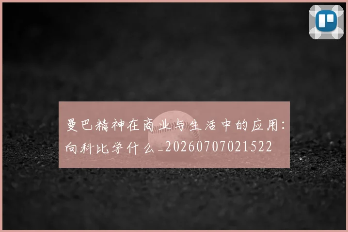 曼巴精神在商业与生活中的应用：向科比学什么_20260707021522